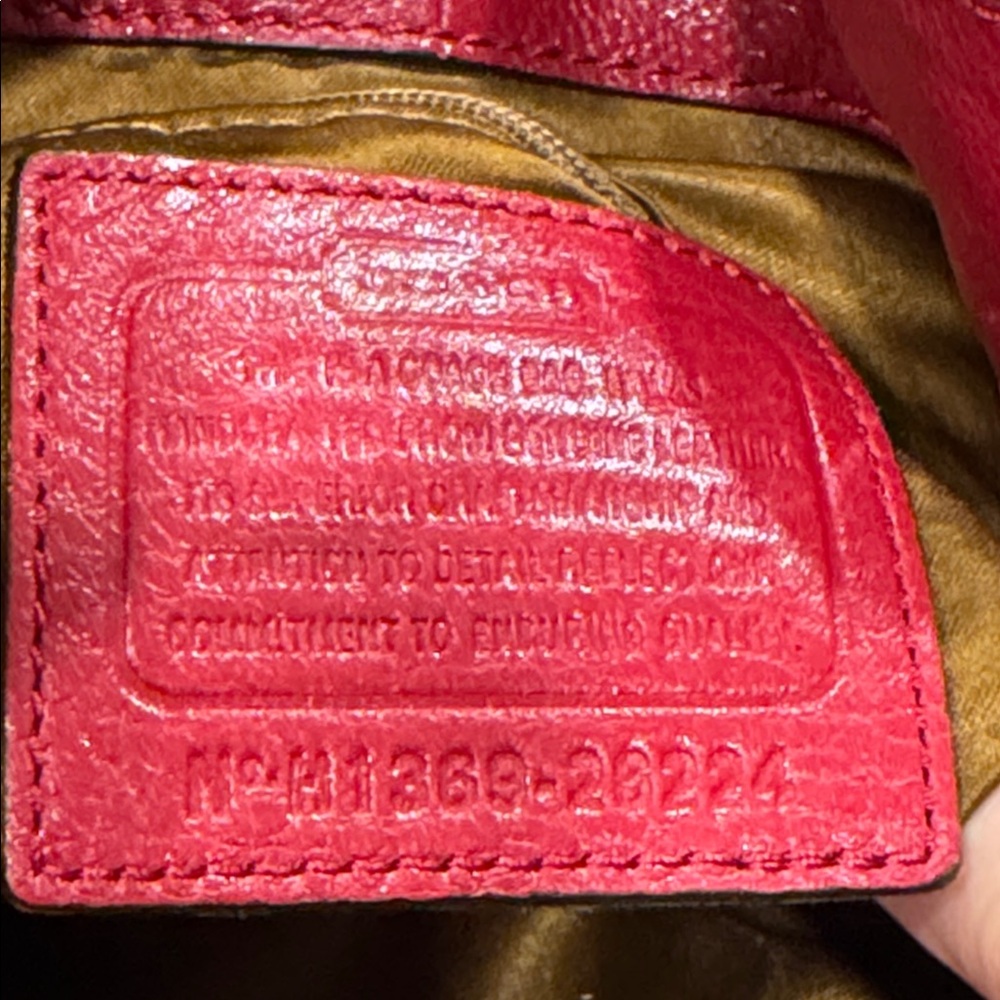 Coach Bag Madison Phoebe Red Leather Shoulder Bag - Picture 15 of 17